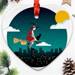 Halloween Witch Befana Ornament (Heart)