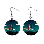 Halloween Witch Befana 1  Button Earrings