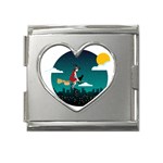 Halloween Witch Befana Mega Link Heart Italian Charm (18mm)