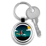 Halloween Witch Befana Key Chain (Round)