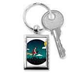 Halloween Witch Befana Key Chain (Rectangle)