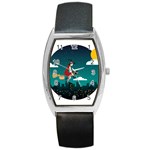 Halloween Witch Befana Barrel Style Metal Watch