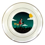 Halloween Witch Befana Porcelain Plate