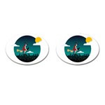 Halloween Witch Befana Cufflinks (Oval)