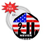 911 Never Forget 2.25  Button (10 pack)