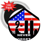 911 Never Forget 3  Magnet (100 pack)