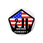 911 Never Forget Rubber Coaster (Round)