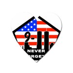 911 Never Forget Magnet (Heart)