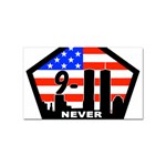 911 Never Forget Sticker Rectangular (10 pack)