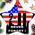 911 Never Forget Star Ornament (Two Sides)