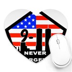 911 Never Forget Heart Mousepad