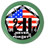 911 Never Forget Color Wall Clock