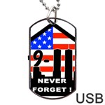 911 Never Forget Dog Tag USB Flash (One Side)