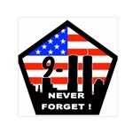 911 Never Forget Small Satin Scarf (Square)