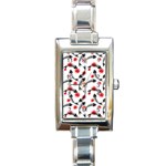 Halloween Skeleton Fish Rectangle Italian Charm Watch