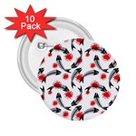 Halloween Skeleton Fish 2.25  Button (10 pack)