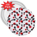 Halloween Skeleton Fish 3  Button (100 pack)