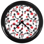 Halloween Skeleton Fish Wall Clock (Black)