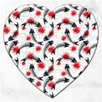 Halloween Skeleton Fish Jigsaw Puzzle (Heart)