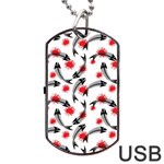 Halloween Skeleton Fish Dog Tag USB Flash (One Side)