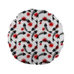 Halloween Skeleton Fish Standard 15  Premium Flano Round Cushion 