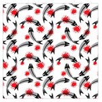 Halloween Skeleton Fish Large Satin Scarf (Square)