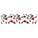 Halloween Skeleton Fish Satin Scarf (Oblong)