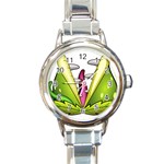  Venus Flytrap Monster Round Italian Charm Watch