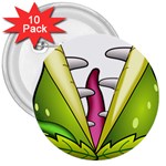  Venus Flytrap Monster 3  Button (10 pack)