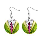  Venus Flytrap Monster 1  Button Earrings