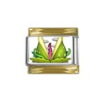  Venus Flytrap Monster Gold Trim Italian Charm (9mm)