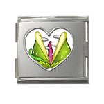  Venus Flytrap Monster Mega Link Heart Italian Charm (18mm)