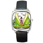  Venus Flytrap Monster Square Metal Watch