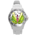  Venus Flytrap Monster Round Plastic Sport Watch (L)