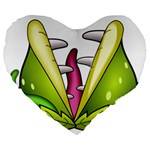  Venus Flytrap Monster Large 19  Premium Heart Shape Cushion