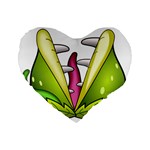  Venus Flytrap Monster Standard 16  Premium Flano Heart Shape Cushion 