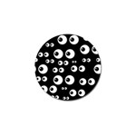 black white eyes Golf Ball Marker