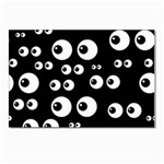 black white eyes Postcards 5  x 7  (Pkg of 10)