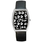 black white eyes Barrel Style Metal Watch