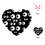 black white eyes Playing Cards (Heart)