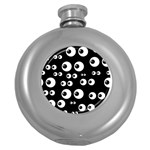 black white eyes Hip Flask (5 oz)