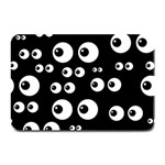 black white eyes Plate Mat