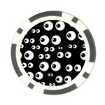 black white eyes Poker Chip Card Guard