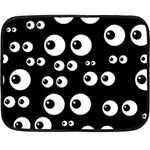 black white eyes Fleece Blanket (Mini)