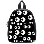 black white eyes School Bag (Small)