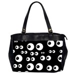 black white eyes Oversize Office Handbag (2 Sides)