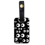 black white eyes Luggage Tag (one side)