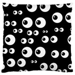 black white eyes Large Cushion Case (Two Sides)