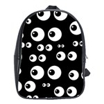 black white eyes School Bag (XL)