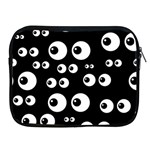 black white eyes Apple iPad Zipper Case